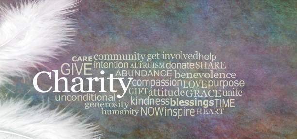 istock Angelic CHARITY Word Cloud Rustic Banner 1047813538