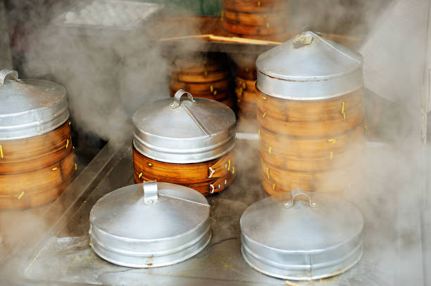 istock Chinese bamboo steamers 1047814034