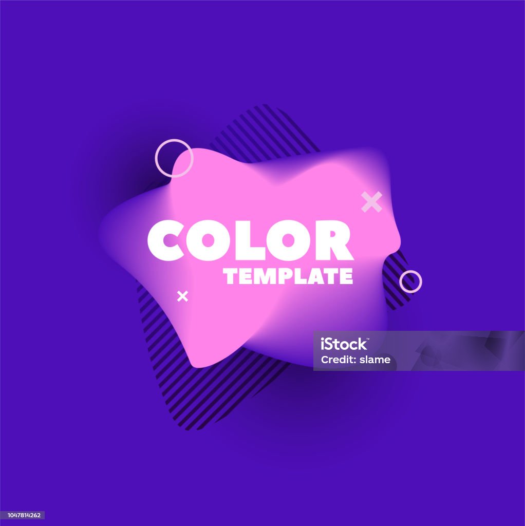 Gradient Abstract Banners With Flowing Shapes Stock Illustration ...