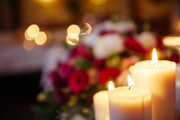 istock A blurred picture of candles burning 1047816520
