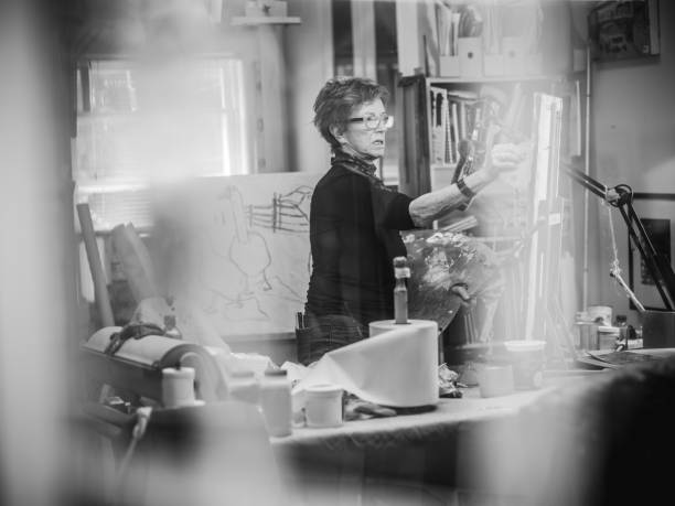 istock Senior woman artist at work 1047817266