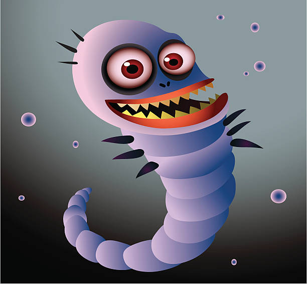 illustrations, cliparts, dessins animés et icônes de ver - slug bacterium monster virus