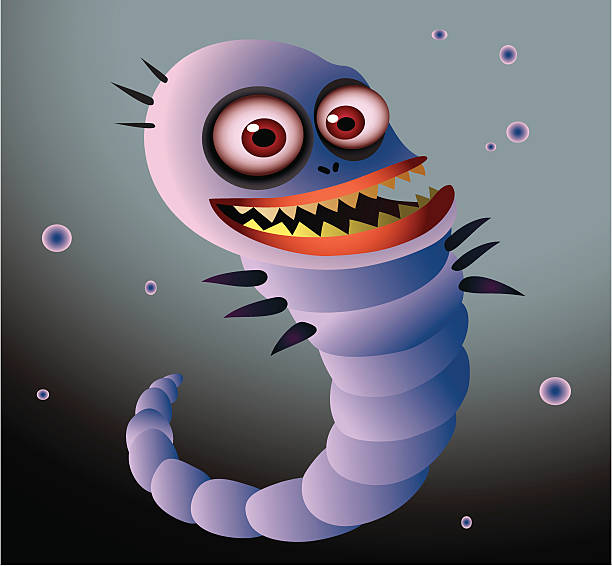 червь - slug bacterium monster virus stock illustrations