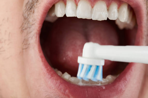 istock Macro of cleaning teeth 1047828418
