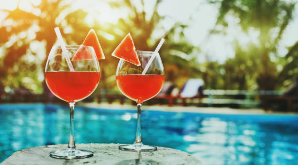 istock drinks in luxurious lounge bar, tropical cocktails 1047828474