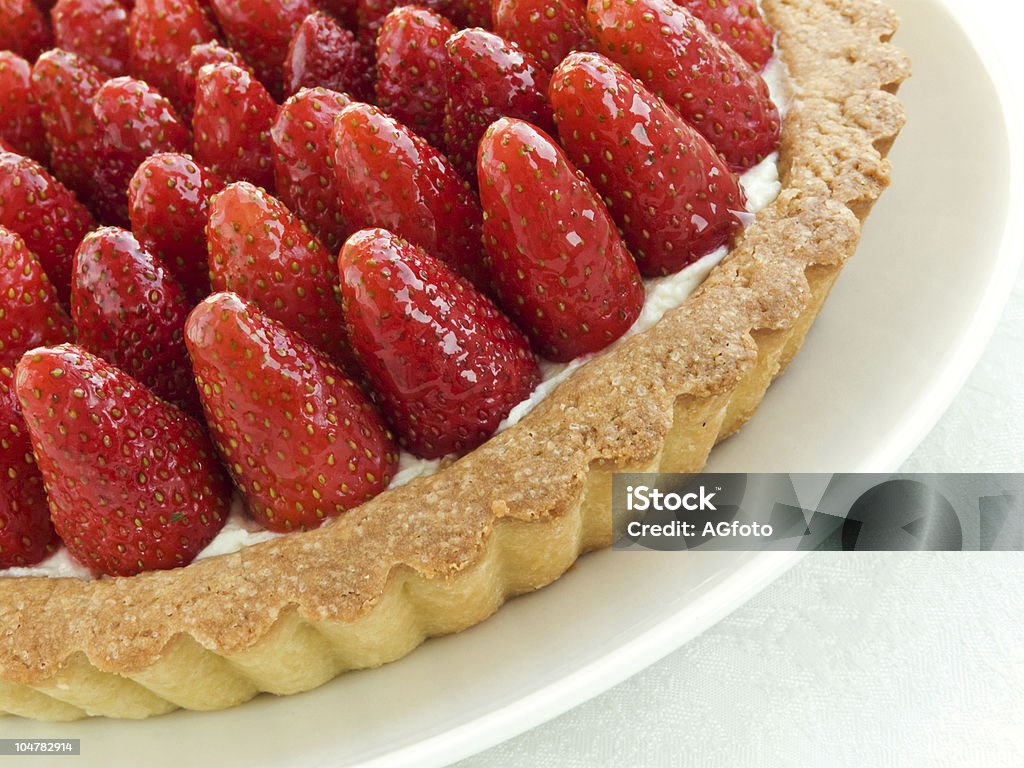 Torta de Frutas - Royalty-free Bolo de Queijo de Morango Foto de stock