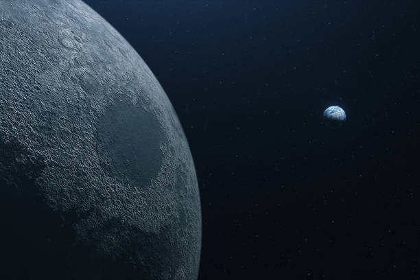 istock A beautiful flight in space to the Earth from the moon 3d illustration 1047835350