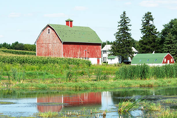 istock Farm by the Pond 104783758