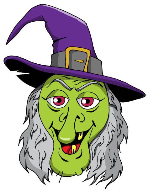 A Very Happy Witch With A Big Grin Stock Illustration - Download