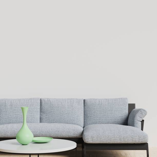 istock Interior Wall Gallery Mockup with Furniture and Decoration 1047856480