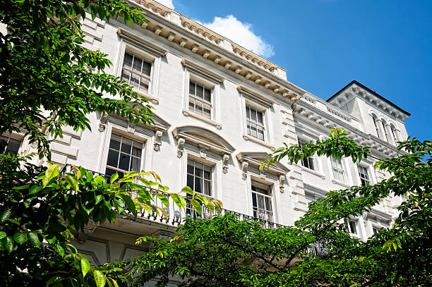 Notting Hill, London. Elegant apartment building in Notting Hill, London. notting hill stock pictures, royalty-free photos & images