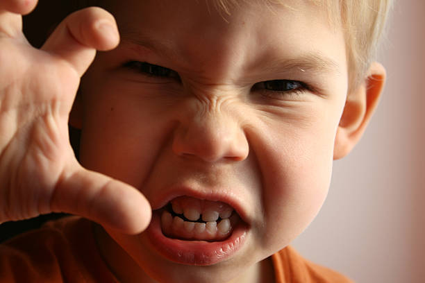 The child in anger. stock photo