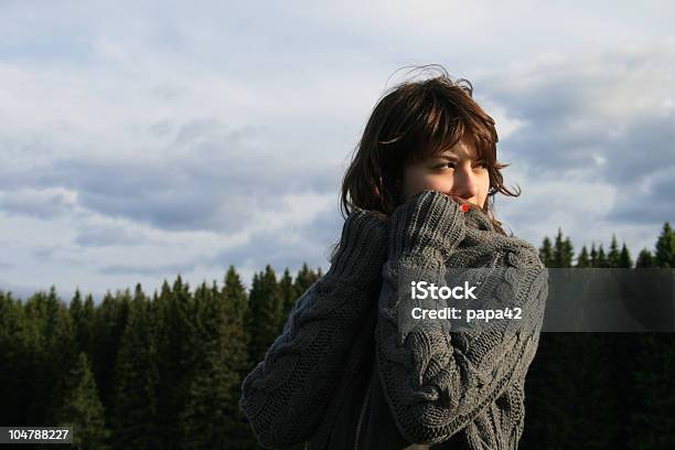 The Girl On Walk Stock Photo - Download Image Now - Activity, Adult, Agricultural Field