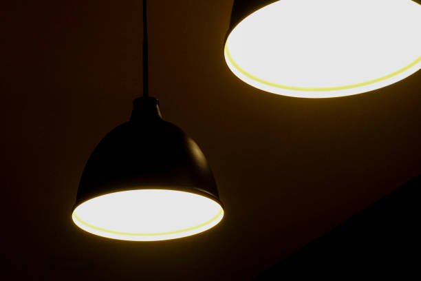 istock Unique light fittings, industrial style and well lit. 1047884532
