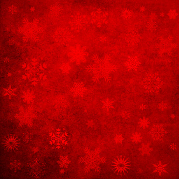 istock Red Abstract Christmas Snowflakes Background 1047894300