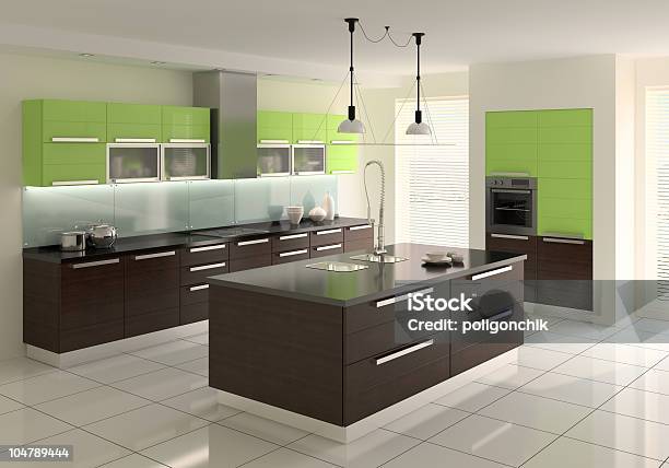 Modern Kitchen Stock Photo - Download Image Now - Apartment, Color Image, Cottage