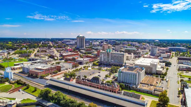 Downtown Montgomery Alabama AL Skyline Drone Aerial