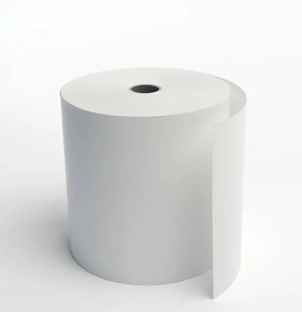 Paperroll of thermal paper, used for receipts, tickets, ATMs, etc.