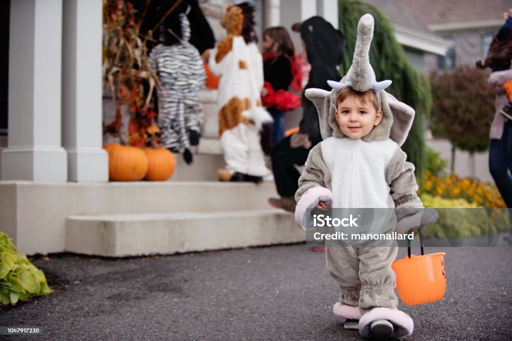 Little Boy With Down Syndrome And His Friends Dressed In Halloween Costumes  Stock Photo - Download Image Now - iStock
