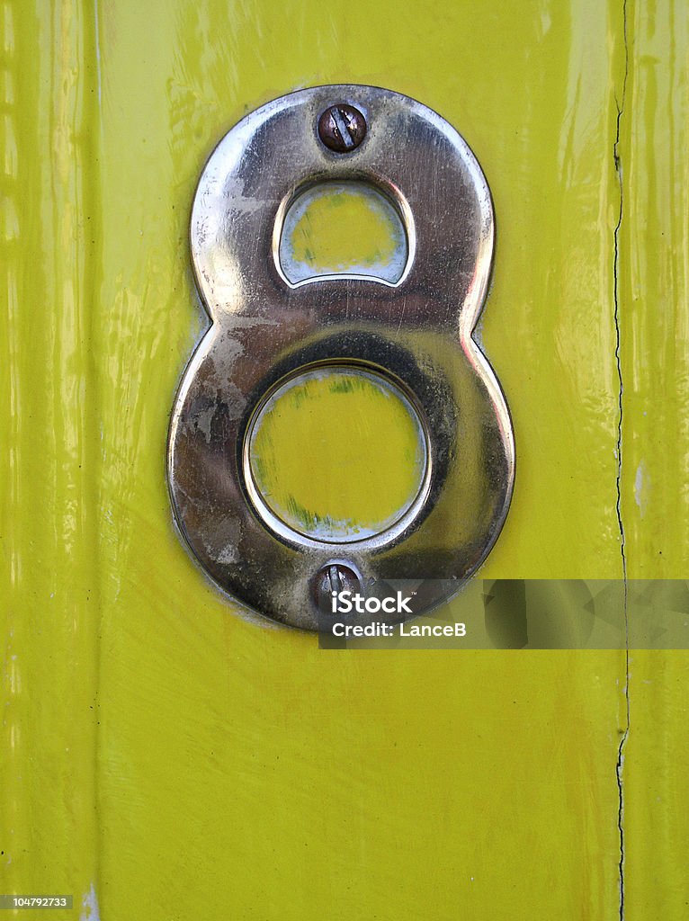 Tür Nummer acht - Lizenzfrei Gelb Stock-Foto