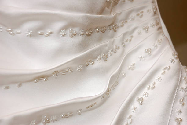istock Wedding dress detail 104793142