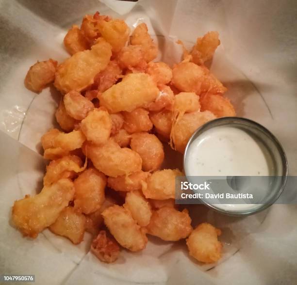 Delicious Traditional Cheese Curds Snacks From Wisconsin United States Stock Photo - Download Image Now