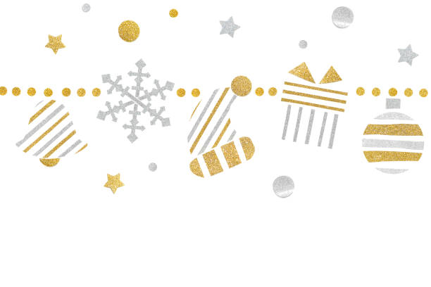 istock Christmas bunting paper cut on white background 1047951338