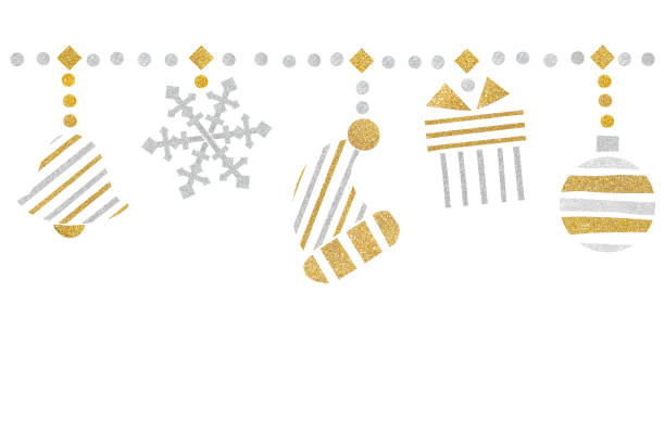 istock Christmas bunting paper cut on white background 1047951356