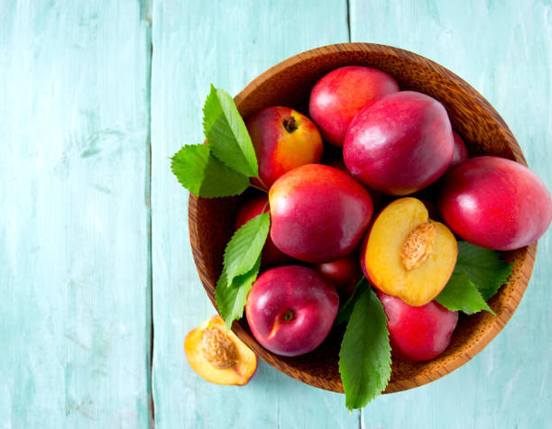 ripe nectarines ripe nectarines nectarine stock pictures, royalty-free photos & images