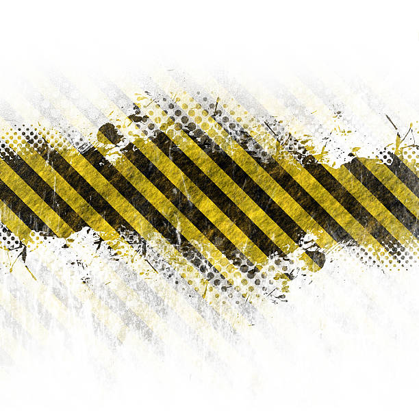 Abstract wallpaper made of hazard warning stripes