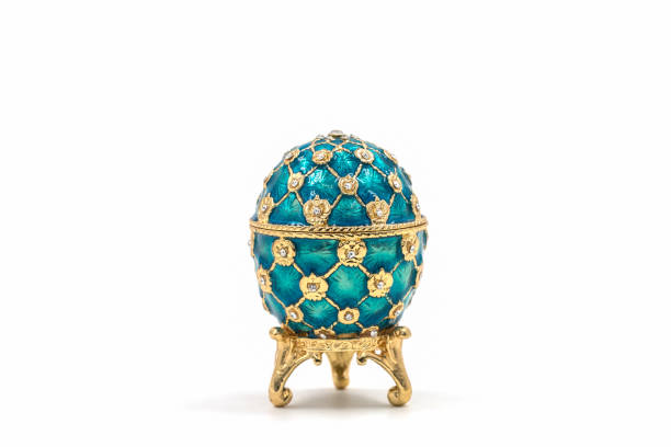 faberge eggs. decorative ceramic easter egg for jewellery. - luxo ilustrações imagens e fotografias de stock
