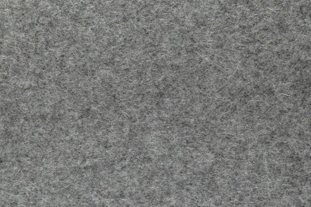 Photo of Sharp and clear background surface texture of grey felt