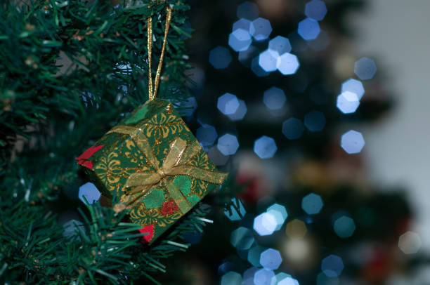 christmas tree decoration - ties, gifts, santa claus, flowers, christmas balls