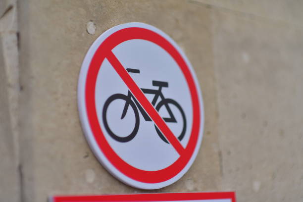 istock Sight prohibits to ride bike 1047979950