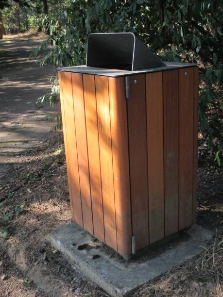 istock Trash can in a public park 1047980538