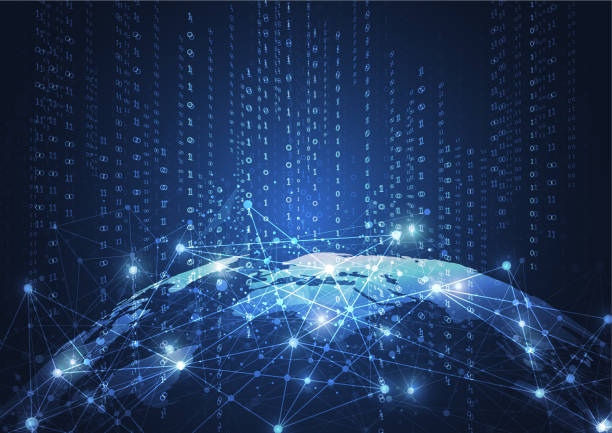 istock Global network connection. World map point and line composition concept of global business. Vector Illustration 1047995278
