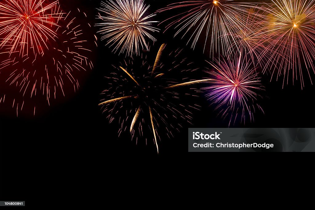 Fuochi d'artificio - Foto stock royalty-free di Colore brillante