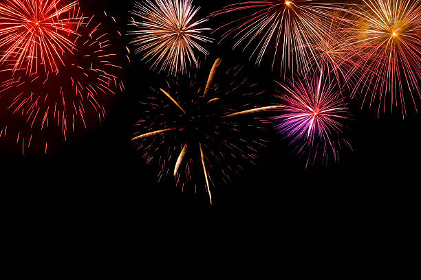 Firework display stock photo