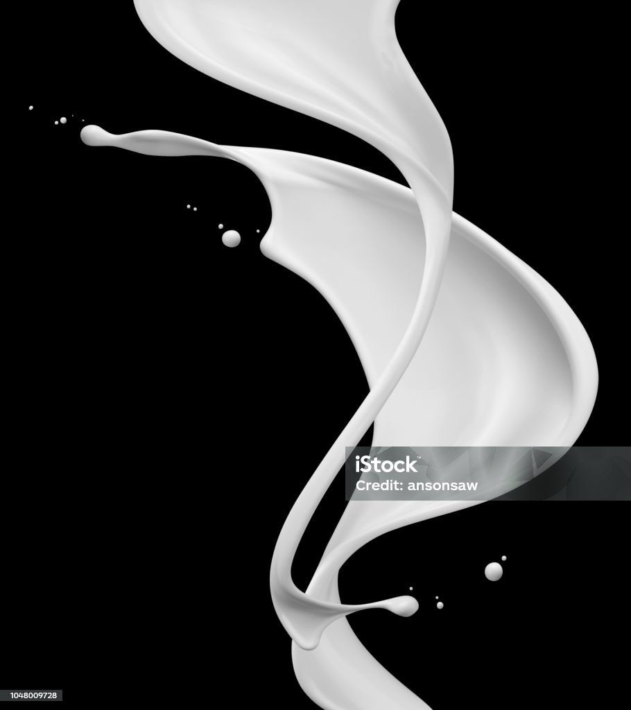 Touches de lait - Photo de Éclabousser libre de droits