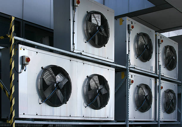 Industrial air conditioning stock photo