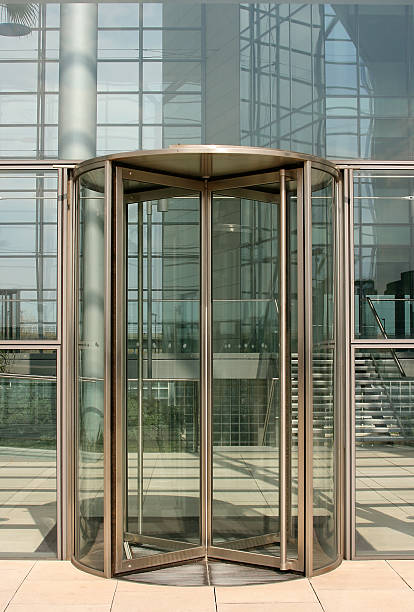 istock Glass revolving door 104801018