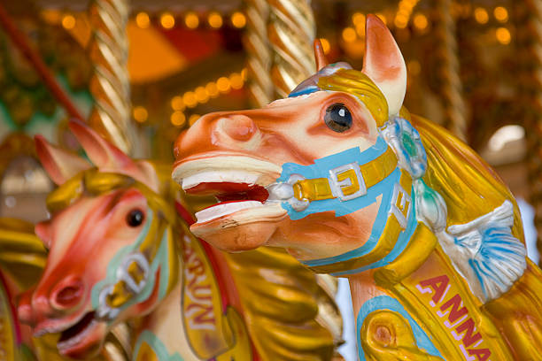 Carousel Horses stock photo