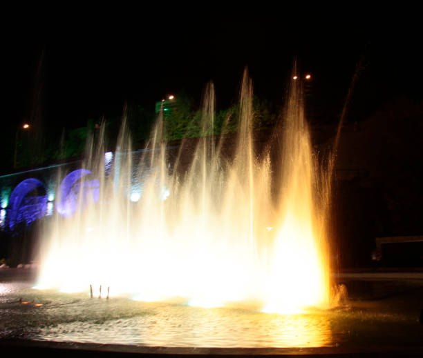 istock Singing fountain at Rike square Tbilisi at night 1048032992