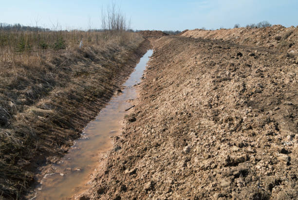 istock New water catchment canal. 1048036216