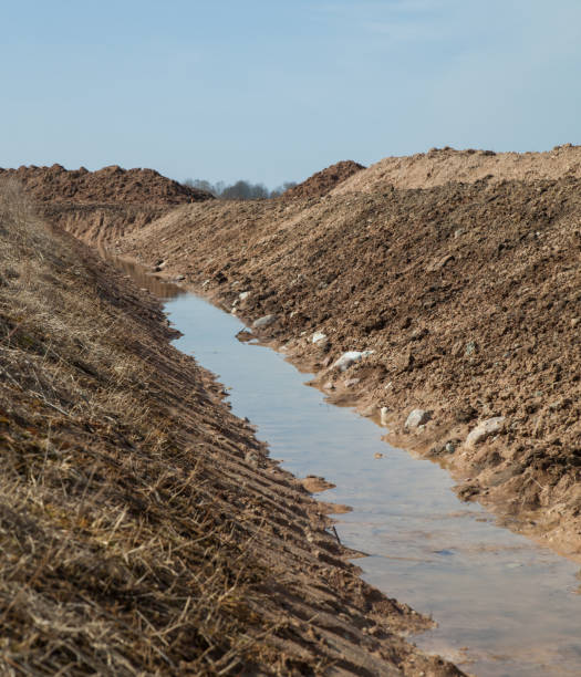 istock New water catchment canal. 1048036238