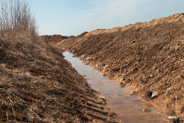 istock New water catchment canal. 1048036268