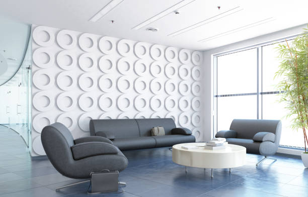 Lounge Area Lounge Area - 3d visualization medical office lobby stock pictures, royalty-free photos & images