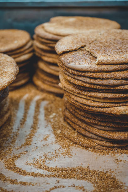 Traditional Israeli flatbread with sesame
