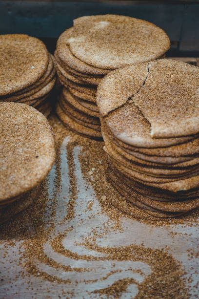 istock Traditional Israeli flatbread with sesame 1048050318