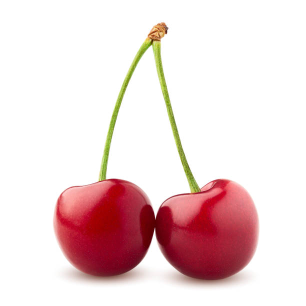 istock cherry, clipping path, isolated on white background, full depth of field 1048054654